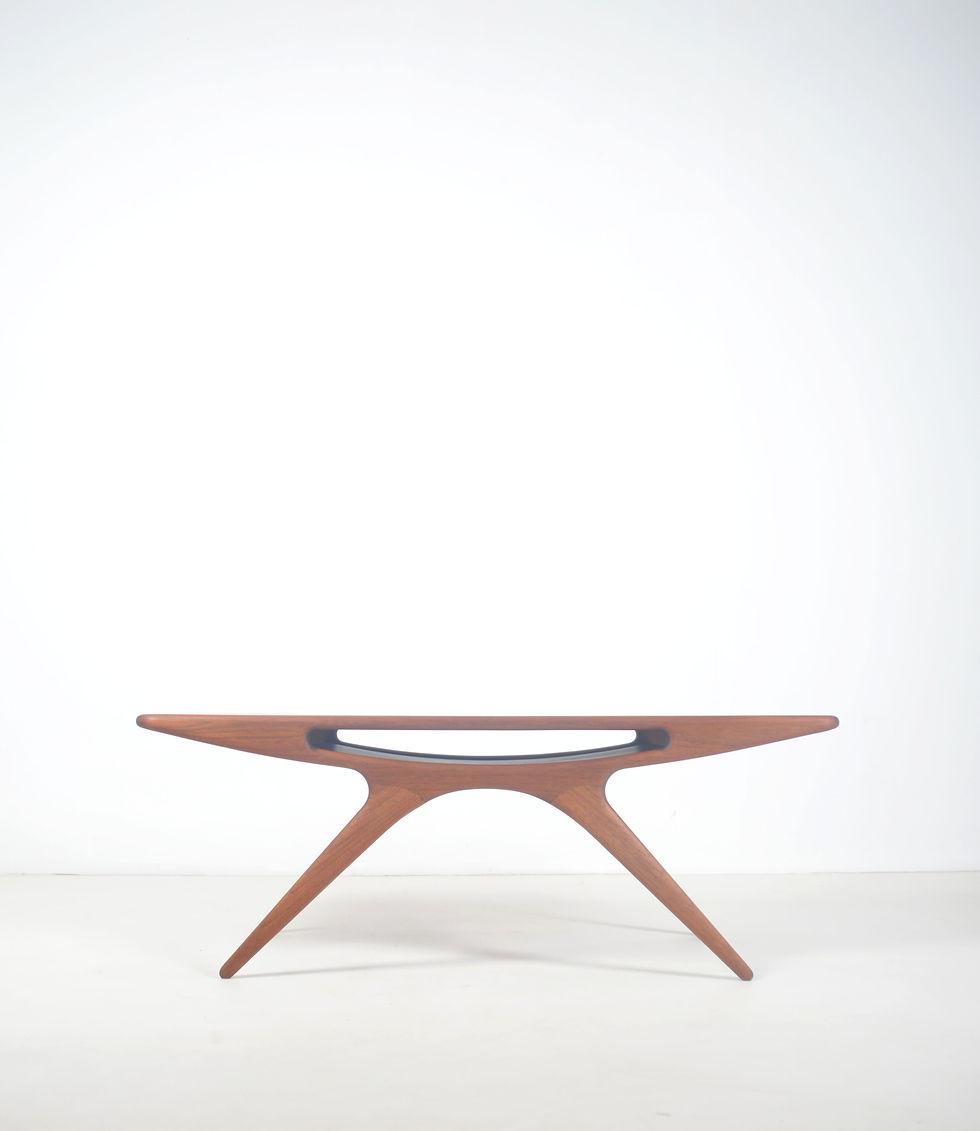 Deense 'Smile' salontafel door Johannes Andersen voor CFC Silkeborg, 1957