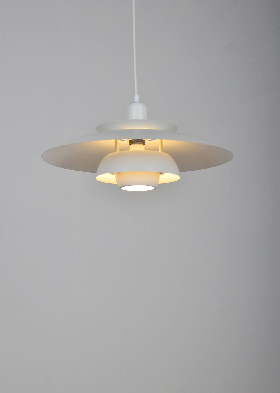 Deense schalen hanglamp van EL-Light, jaren '70