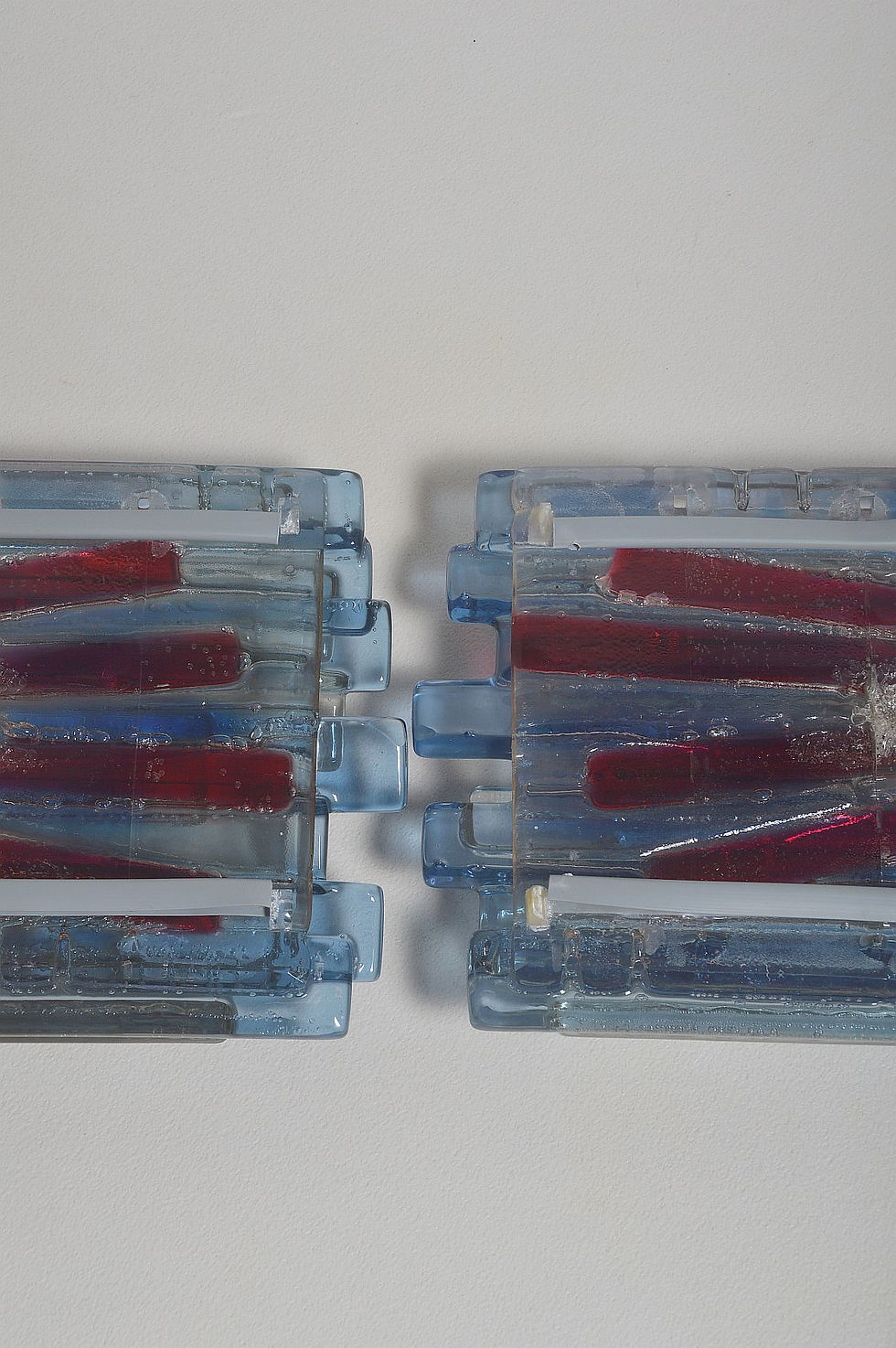 Thumbnail: Set Deense muurlampen Veega 1420 (blauw) door Claus Bolby voor Cebo, jaren '60