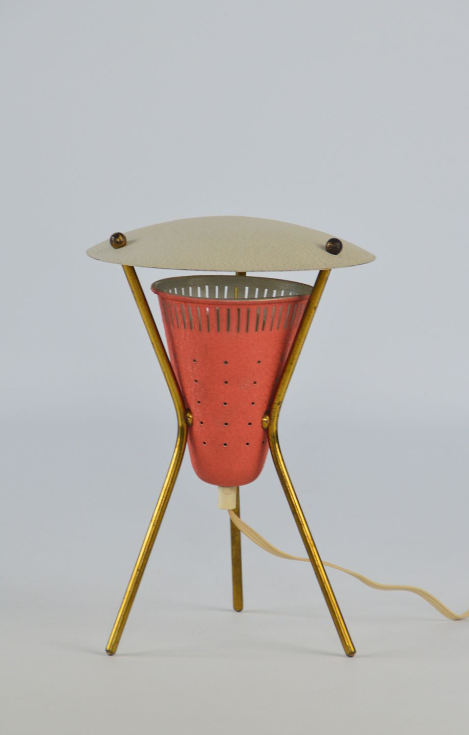 Thumbnail: Sublieme tripod tafellamp in Stilnovo stijl, jaren '50