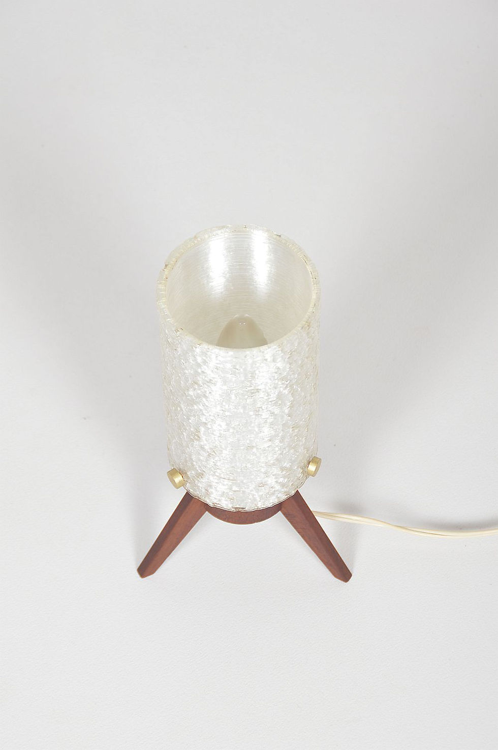 Atomic lamp met voet in teak, jaren '50