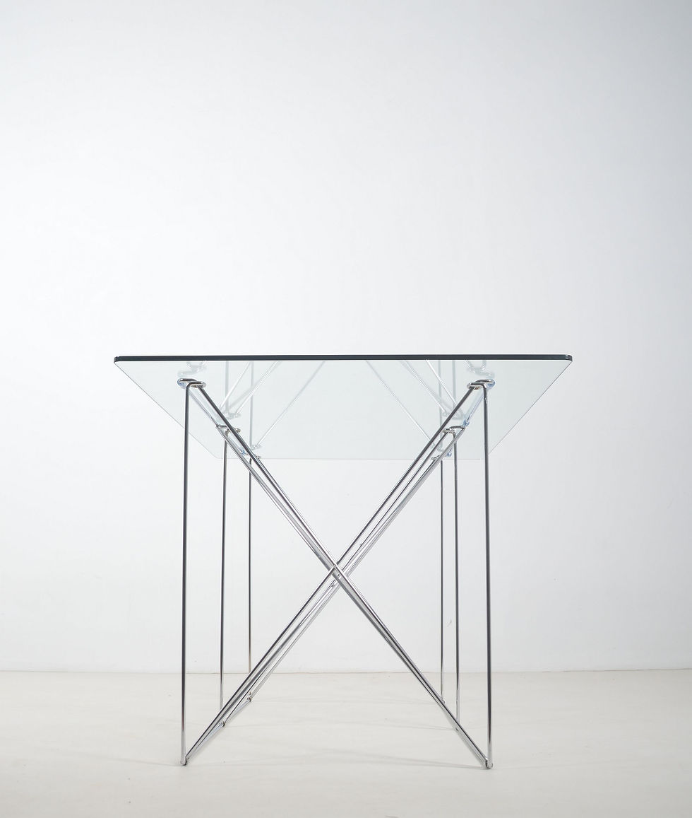Minimalistische eettafel ontworpen door Max Sauze, jaren '70