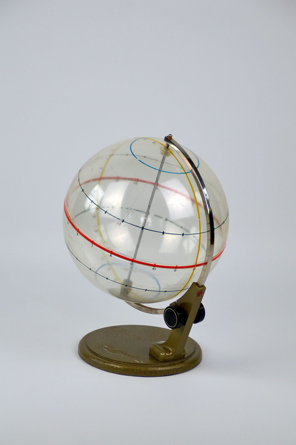 Zeldzame roterende aardrijkskundige onderwijs globe, jaren '50