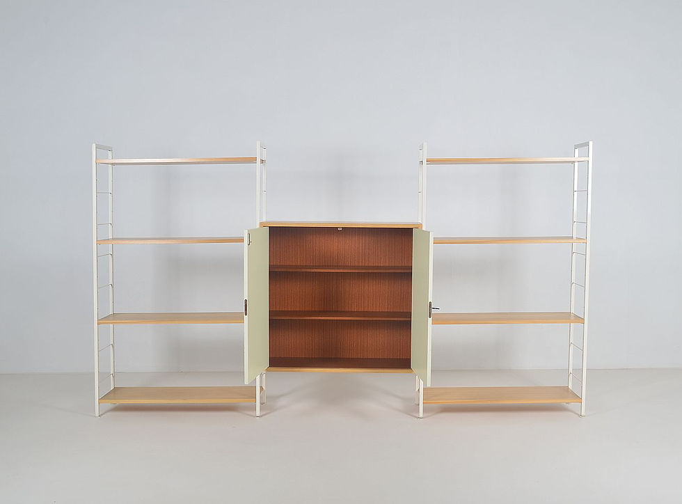 Modulair wandrek met leggers en opbergkast, jaren '70