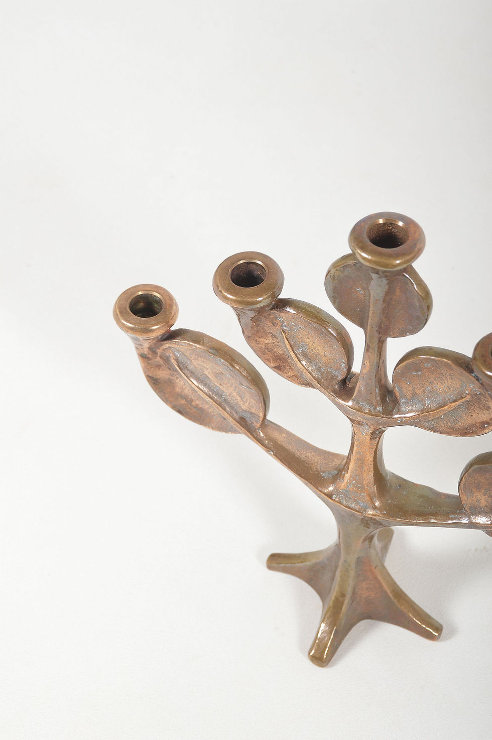 Thumbnail: Bronzen kandelaar door Michael Harjes voor Harjes Metallkunst, jaren '70