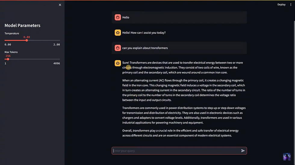 Interactions with chatbot