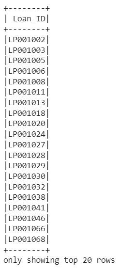 displaying top 20 rows loan id with credit history