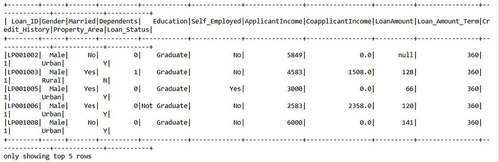 Loan Prediction Data frame