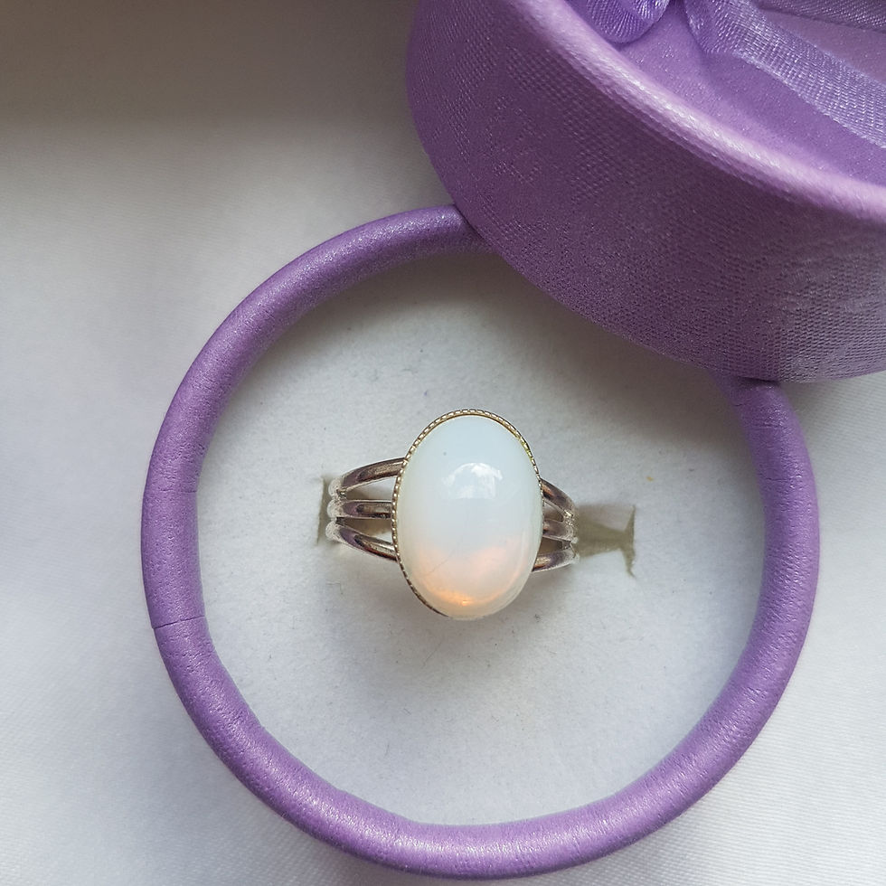 Stunning Oval Opalite Adjustable ring