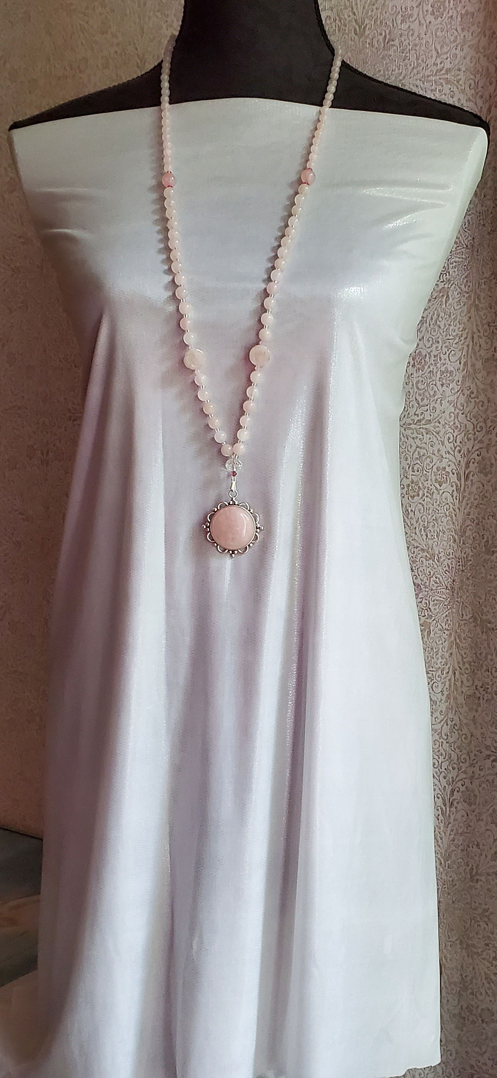 Thumbnail: Mary Magdalene - The Way of the Rose"  Bespoke Rose Quartz Mala