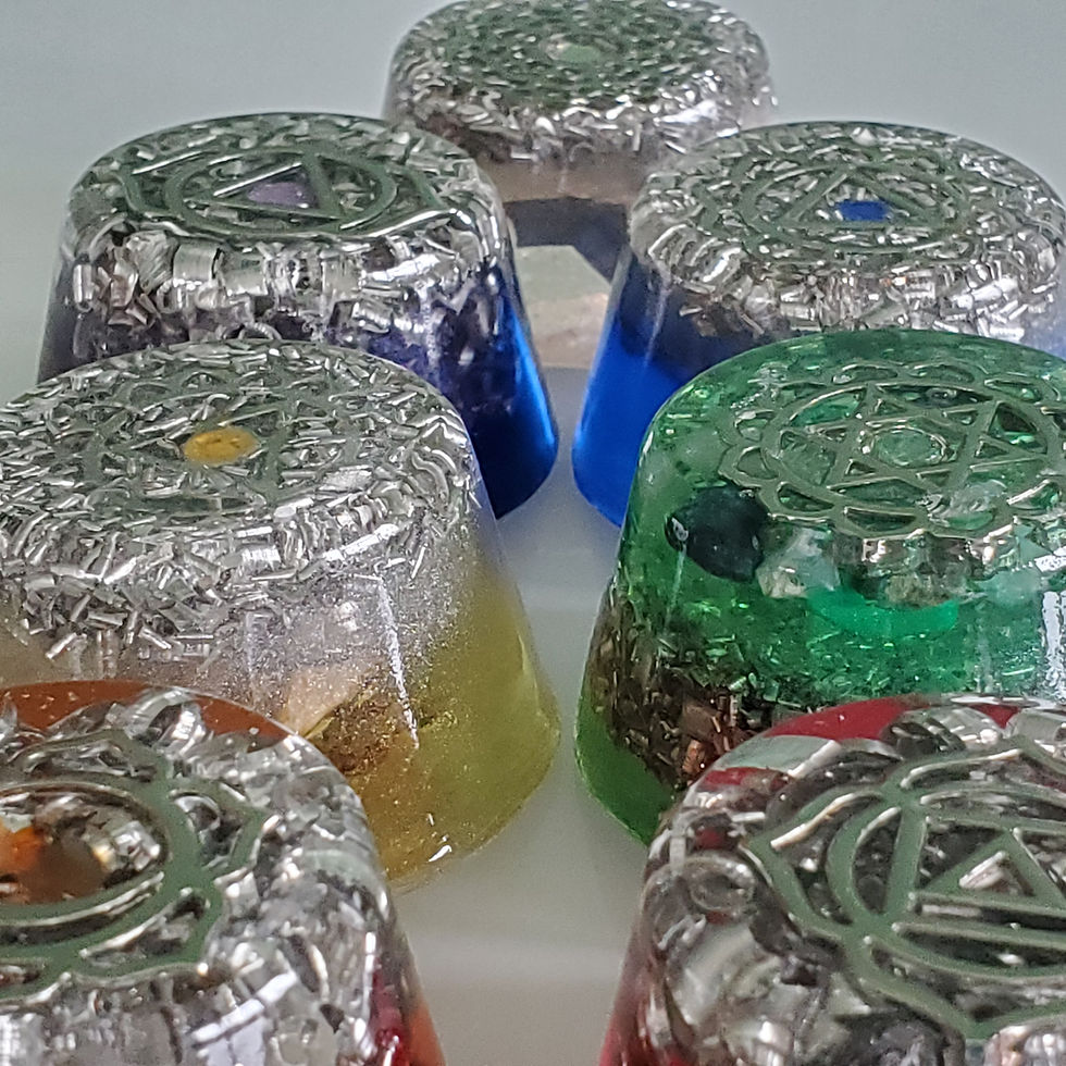 Thumbnail: Orgonite Chakra Set of 7 - Handcrafted for 5G & EMF protection