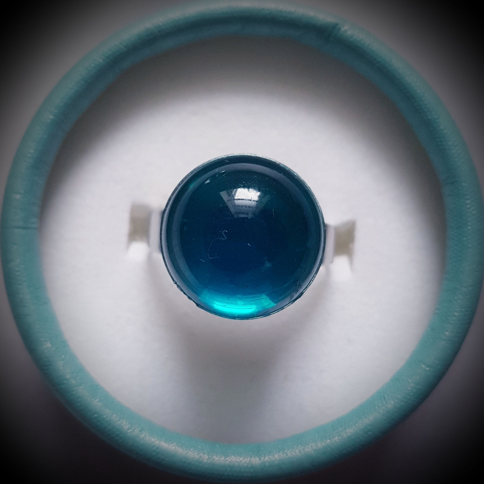 Vibrant Turquoise  Adjustable ring