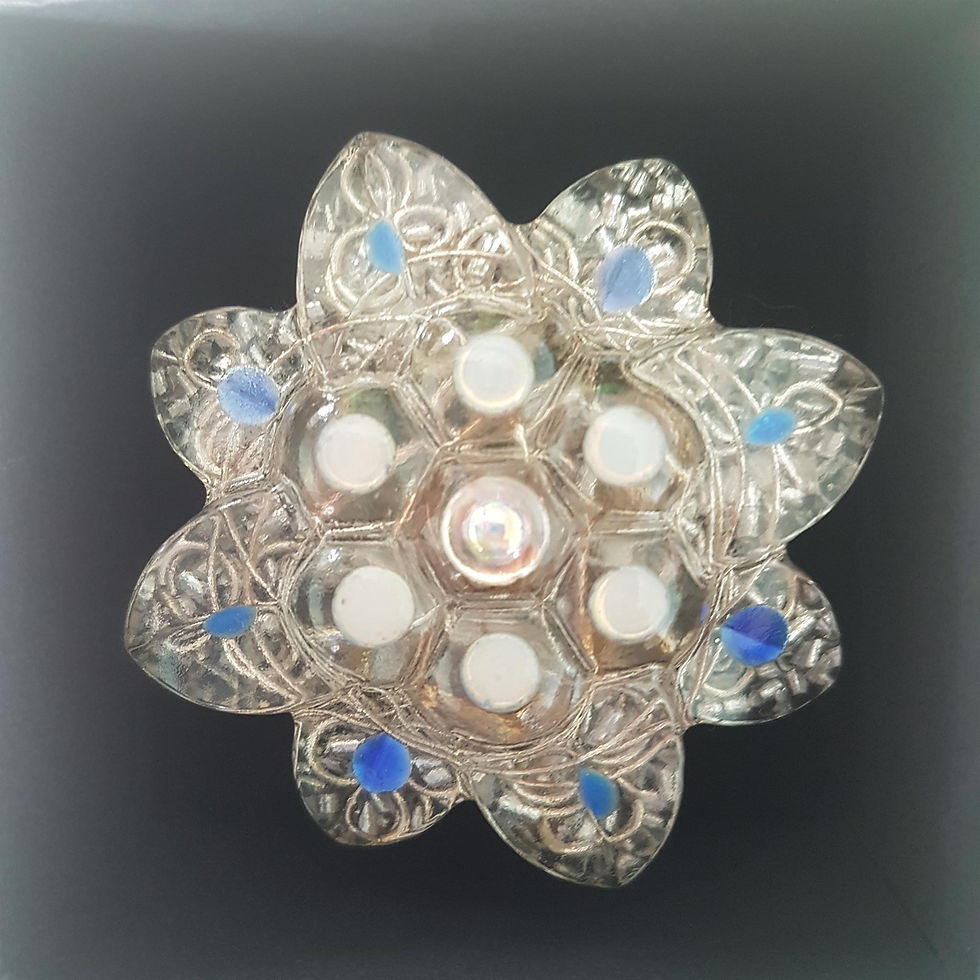 5D Art - Handmade Orgonite - Flower of Purity and Wisdom - Unique Knockmany desi