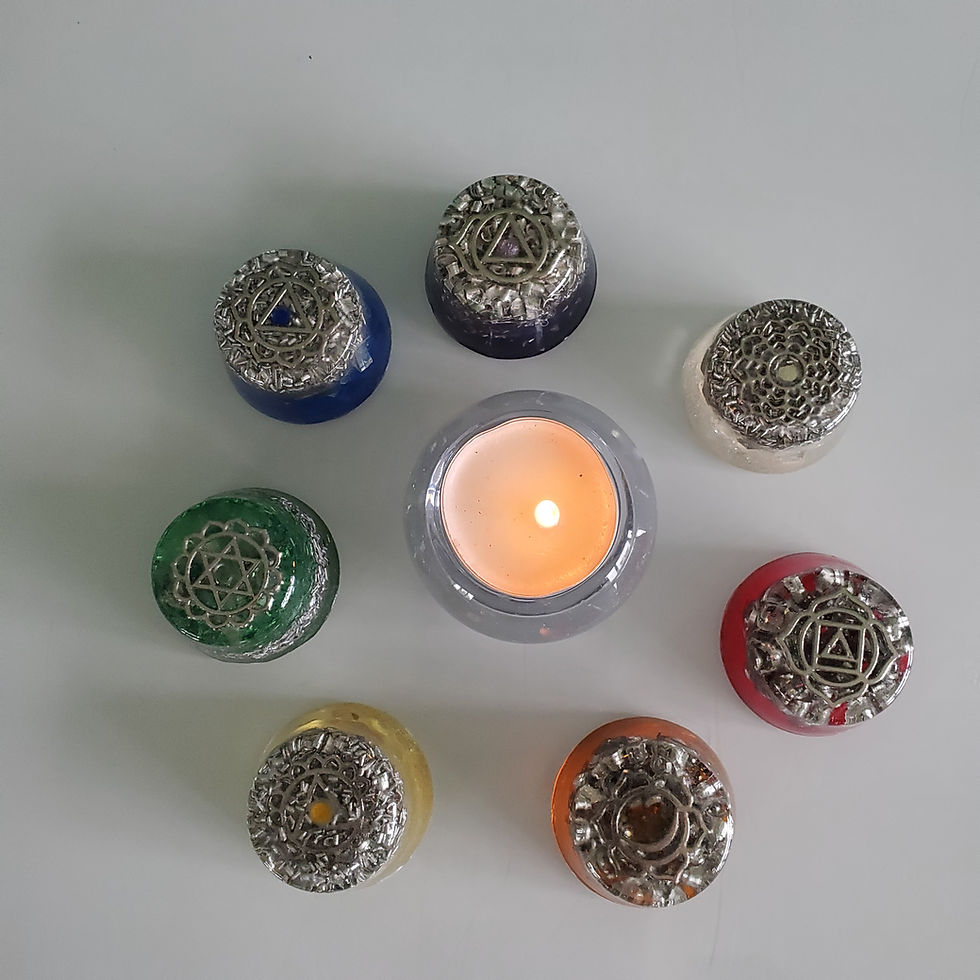 Thumbnail: Orgonite Chakra Set of 7 - Handcrafted for 5G & EMF protection