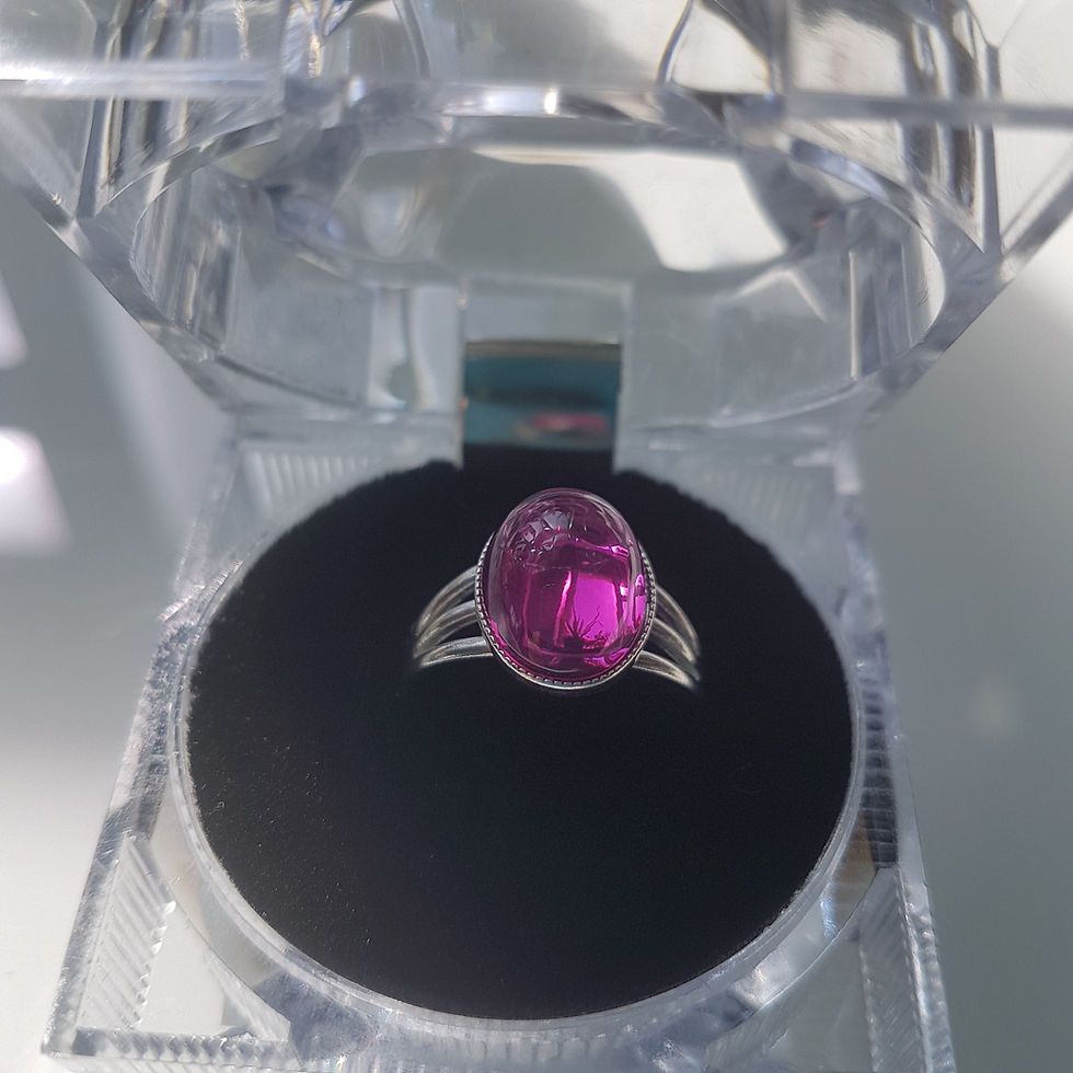 Amazing Fuchsia Swarovski Crystal adjustable ring!