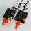 Thumbnail: Something different.  Striking Black and Orange Necklace and Earrings Set