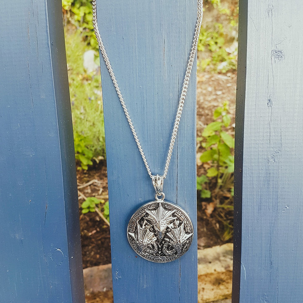 Thumbnail: Triple Dragon Pendant for men.  Triple the power!  Bespoke piece.  5D jewellery