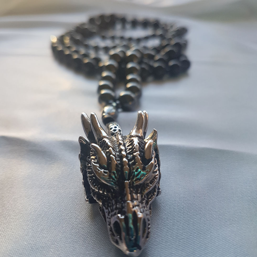 Thumbnail: Dragon 108 Bead Mala - Powerful protection and strength