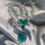 Thumbnail: Fabulous Handmade Necklace using Opalite and Deep Teal Glass.