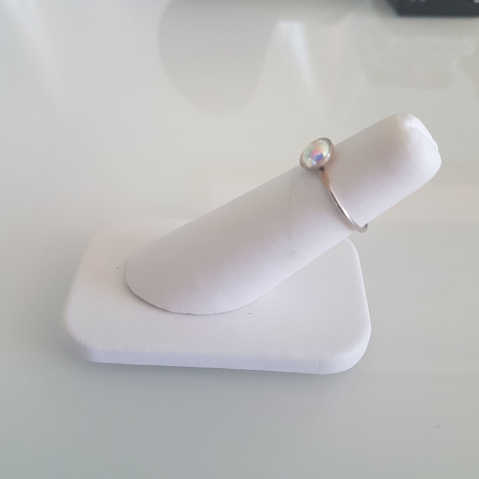 Thumbnail: Small and Delicate ring set in sterling silver