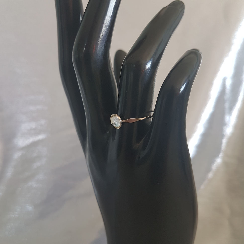 Thumbnail: Little Ring Crystal clear Swarovski element set in sterling silver