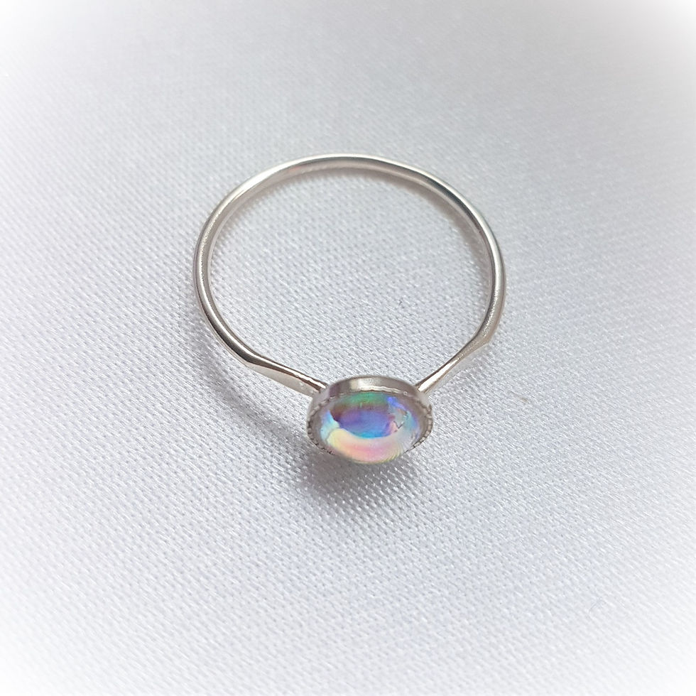 Thumbnail: Small and Delicate ring set in sterling silver