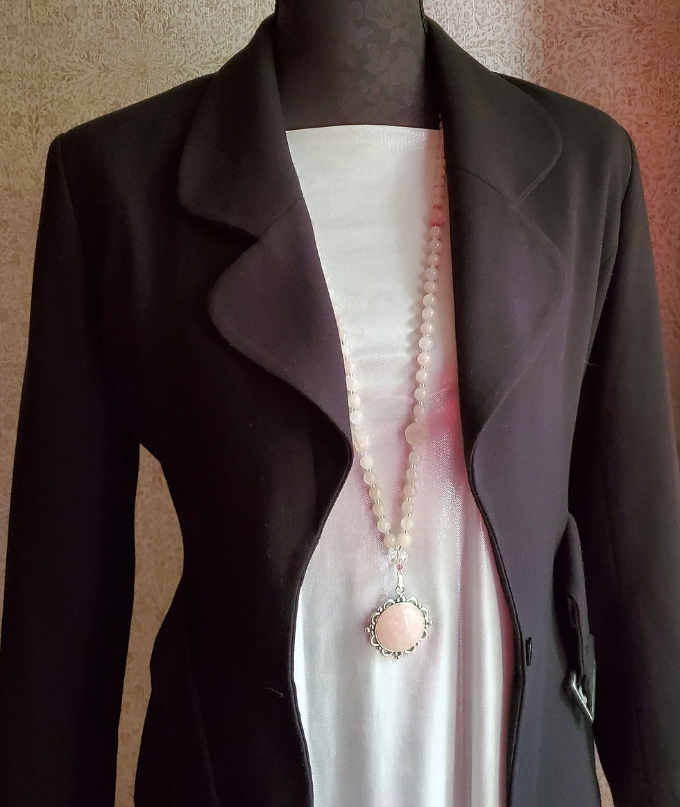 Thumbnail: Mary Magdalene - The Way of the Rose"  Bespoke Rose Quartz Mala