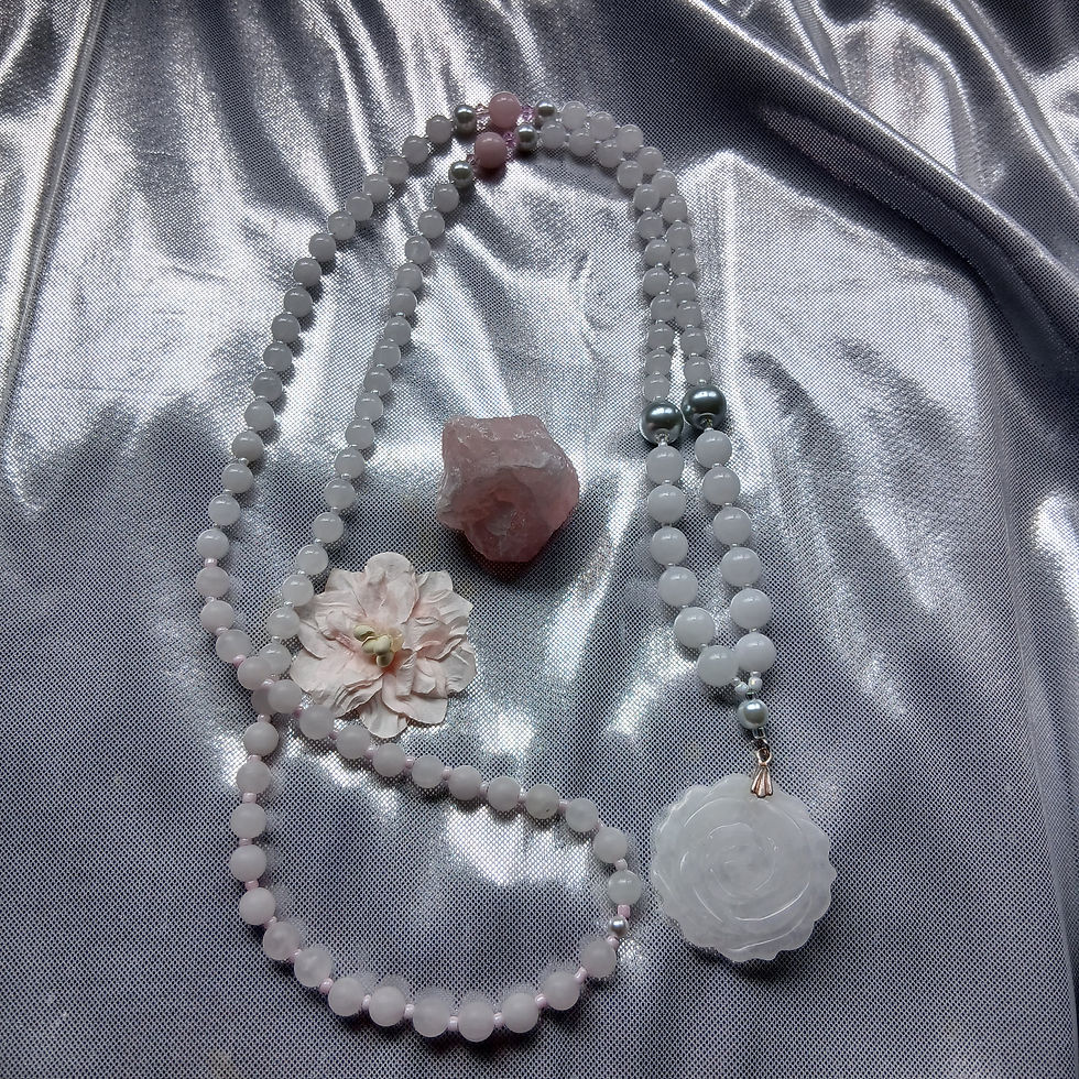 Thumbnail: Bespoke Ho' oponopono 108 Bead crystal Mala