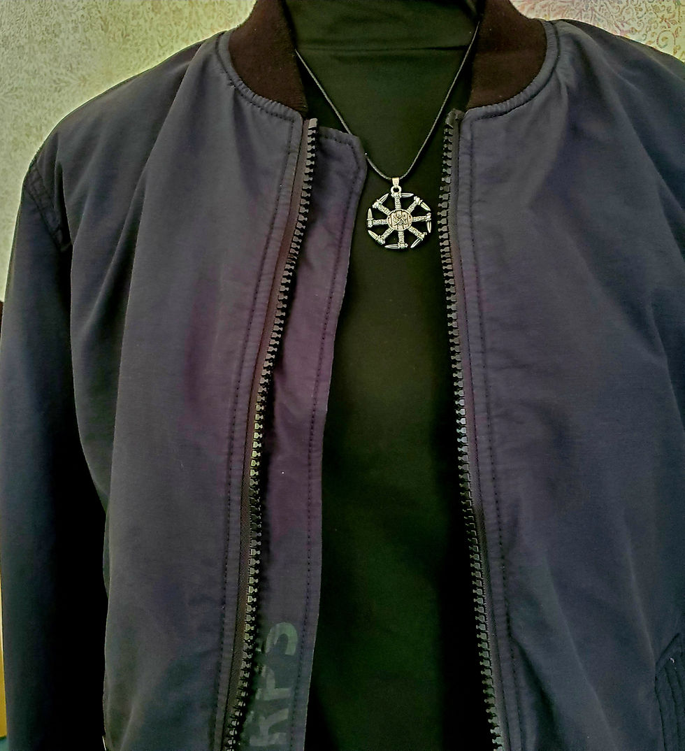 Thumbnail: The Dharma Wheel pendant necklace for Men
