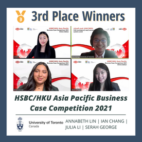 Julia Li and Her Team Place Third at the HSBC/HKU Asia Pacific Business Case Competition