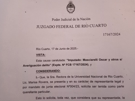 El comentario de Guillermo Geremía; UNRC, tiempos complicados para el Rectorado