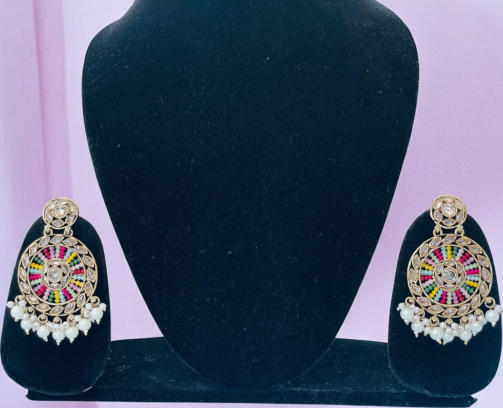 Thumbnail: Royal Multicolor Kundan Earring