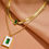 Thumbnail: Boss Naari Emerald Double Layered Necklace