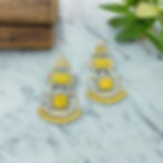 Thumbnail: Aafreen Yellow Silver Plated Earring