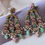 Thumbnail: Siddhi Pink And Green Earring