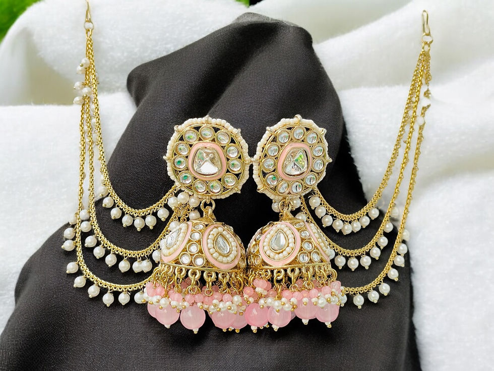 Thumbnail: Hina Kundan Meenakari Bahubali Earring