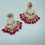 Thumbnail: Wine Moti Pirohi Kundan Earring