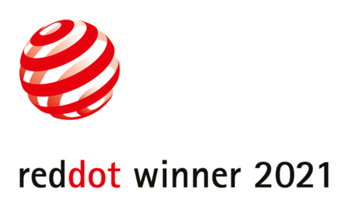Red Dot logo with "Red dot winner 2021" underneath