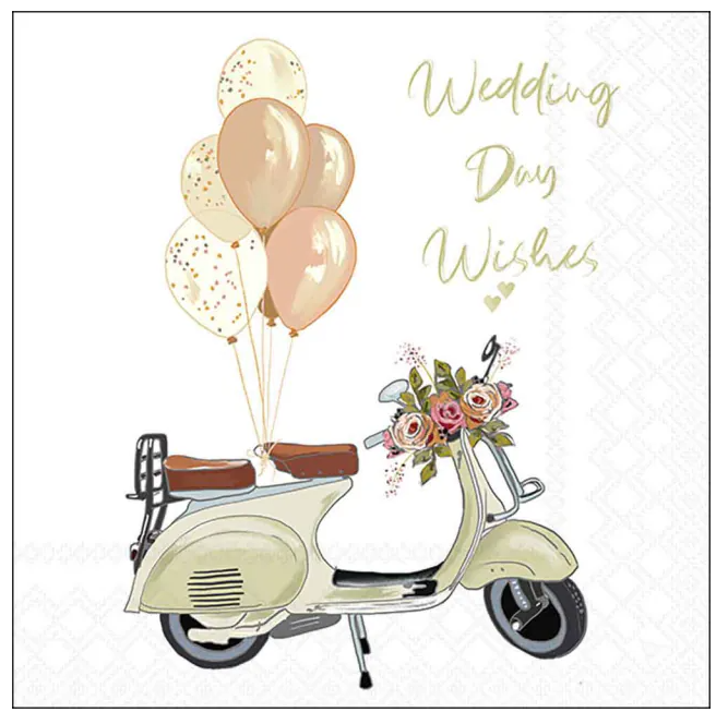 Serviette Wedding day wishes