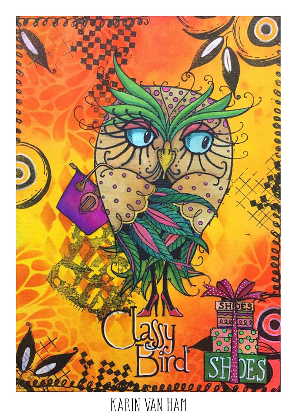 Thumbnail: Pink Ink Designs Stamp - Owl Classy Bird