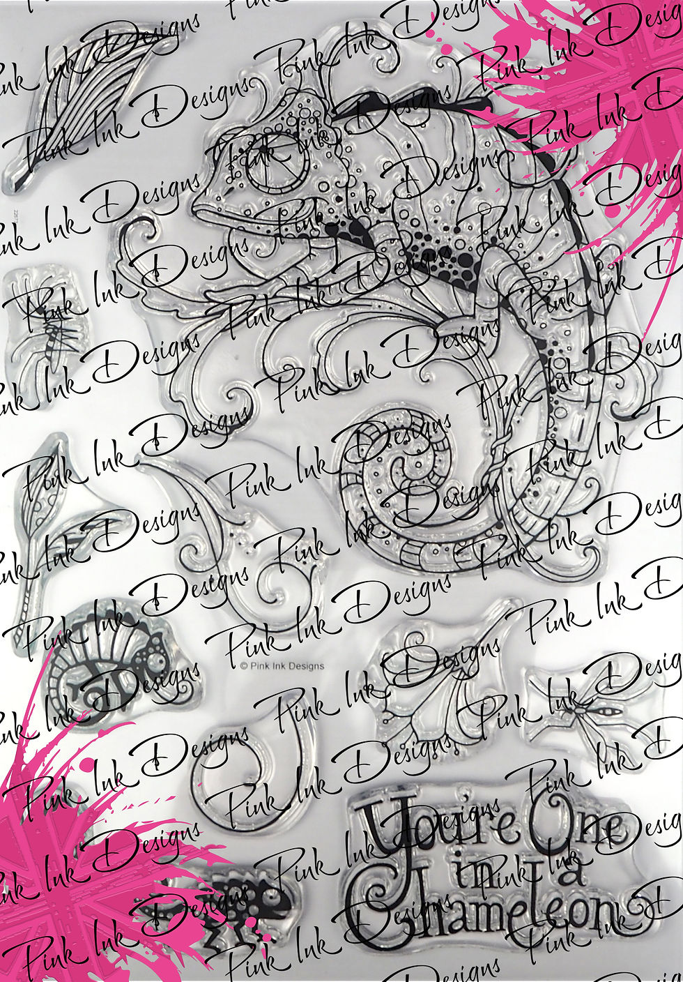 Thumbnail: Pink Ink Designs Stamp - Chameleon