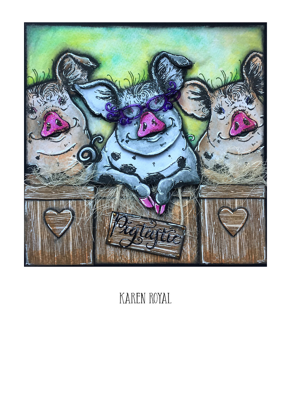 Thumbnail: Pink Ink Designs Stamp - Pigtastic - Pig