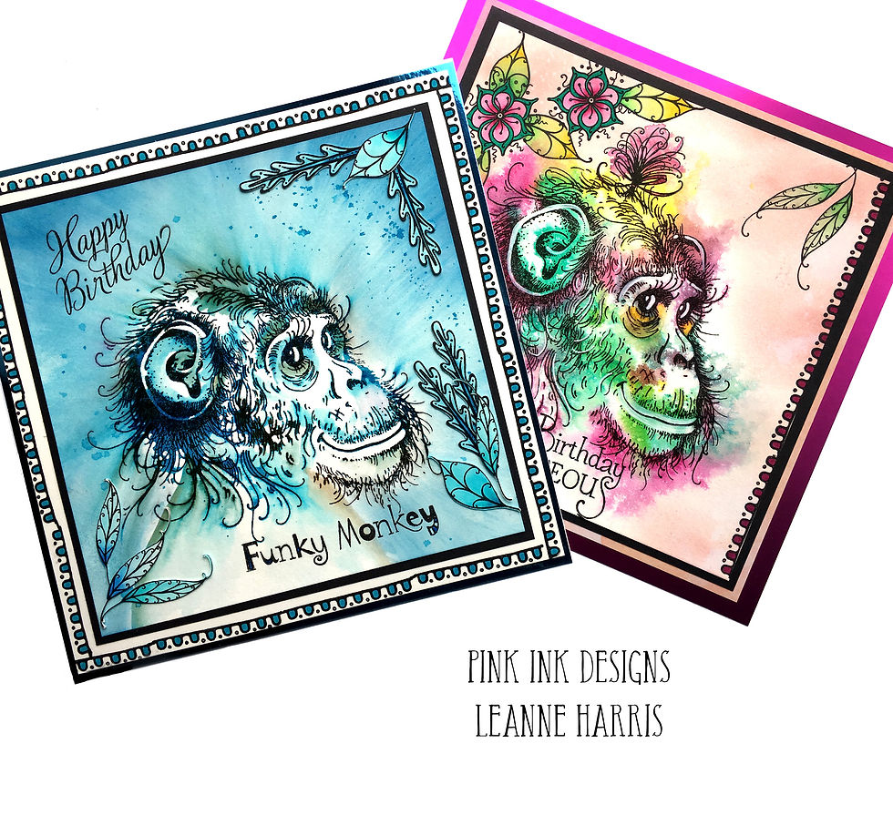 Thumbnail: Pink Ink Designs Stamp - Funky Monkey