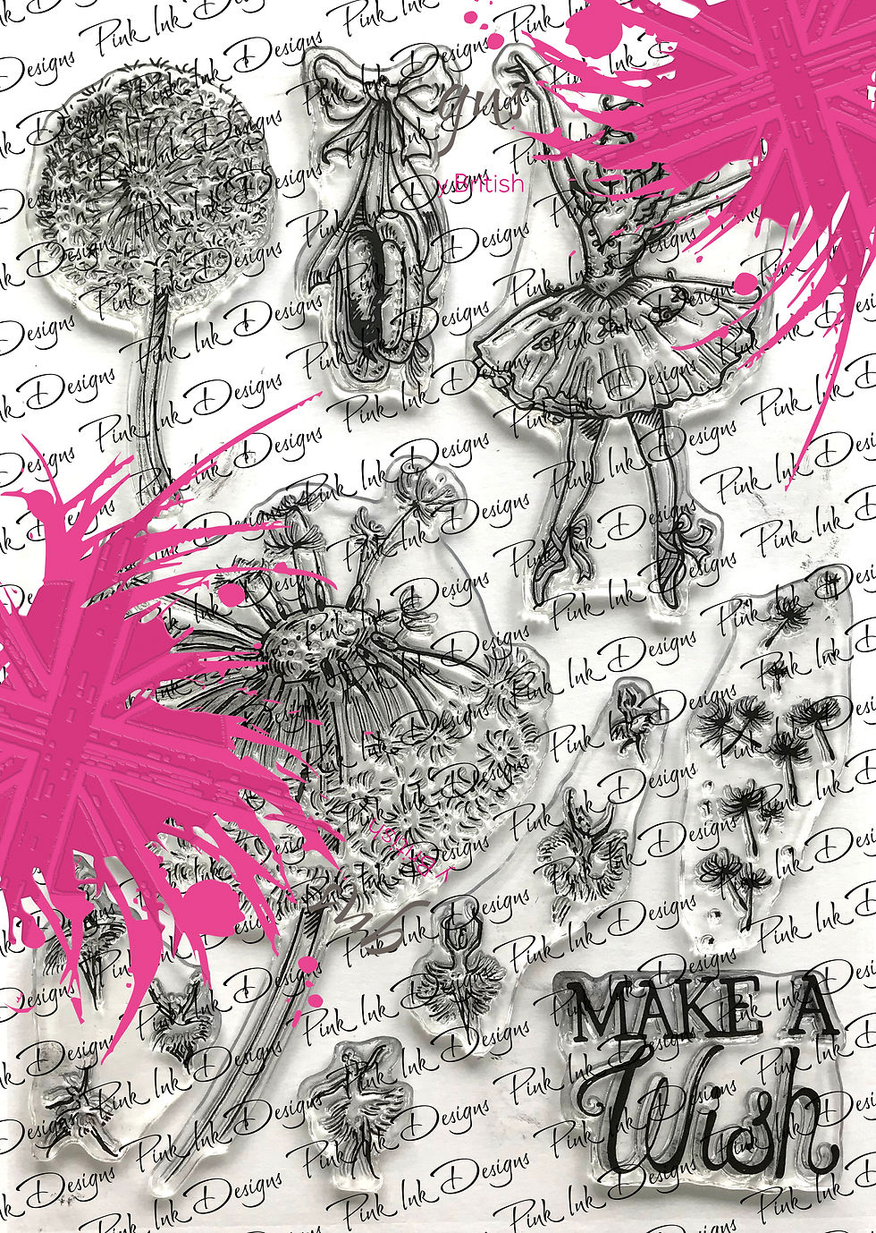 Thumbnail: Pink Ink Designs Stamp - Dandelion Ballet