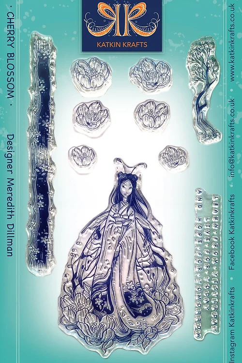 Katkin Krafts - A5 Stamp Set Cherry Blossom