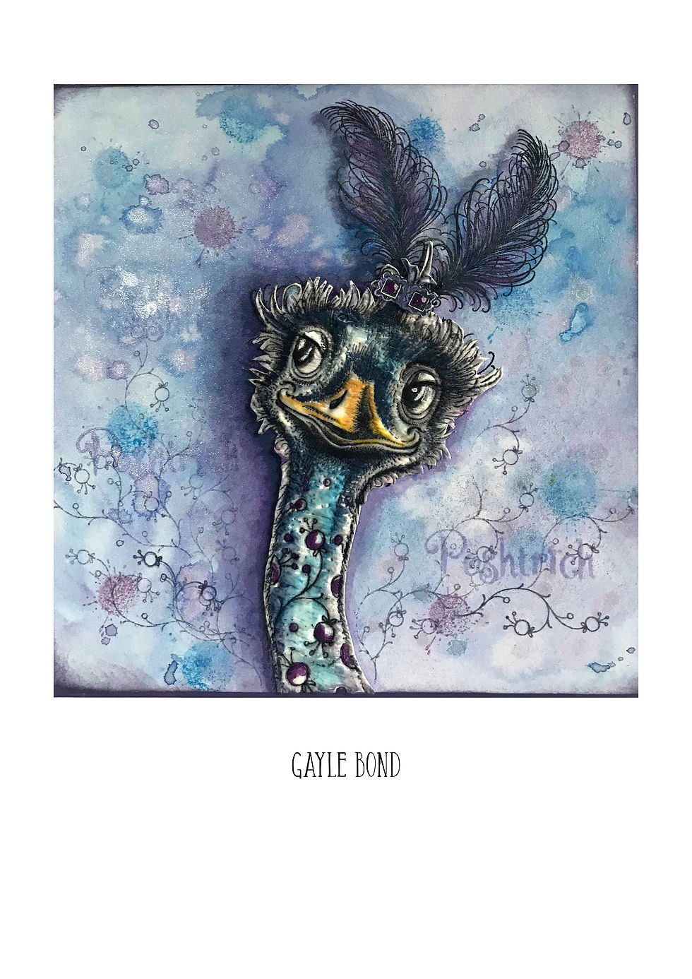 Thumbnail: Pink Ink Designs Stamp - Posh-trich Ostrich