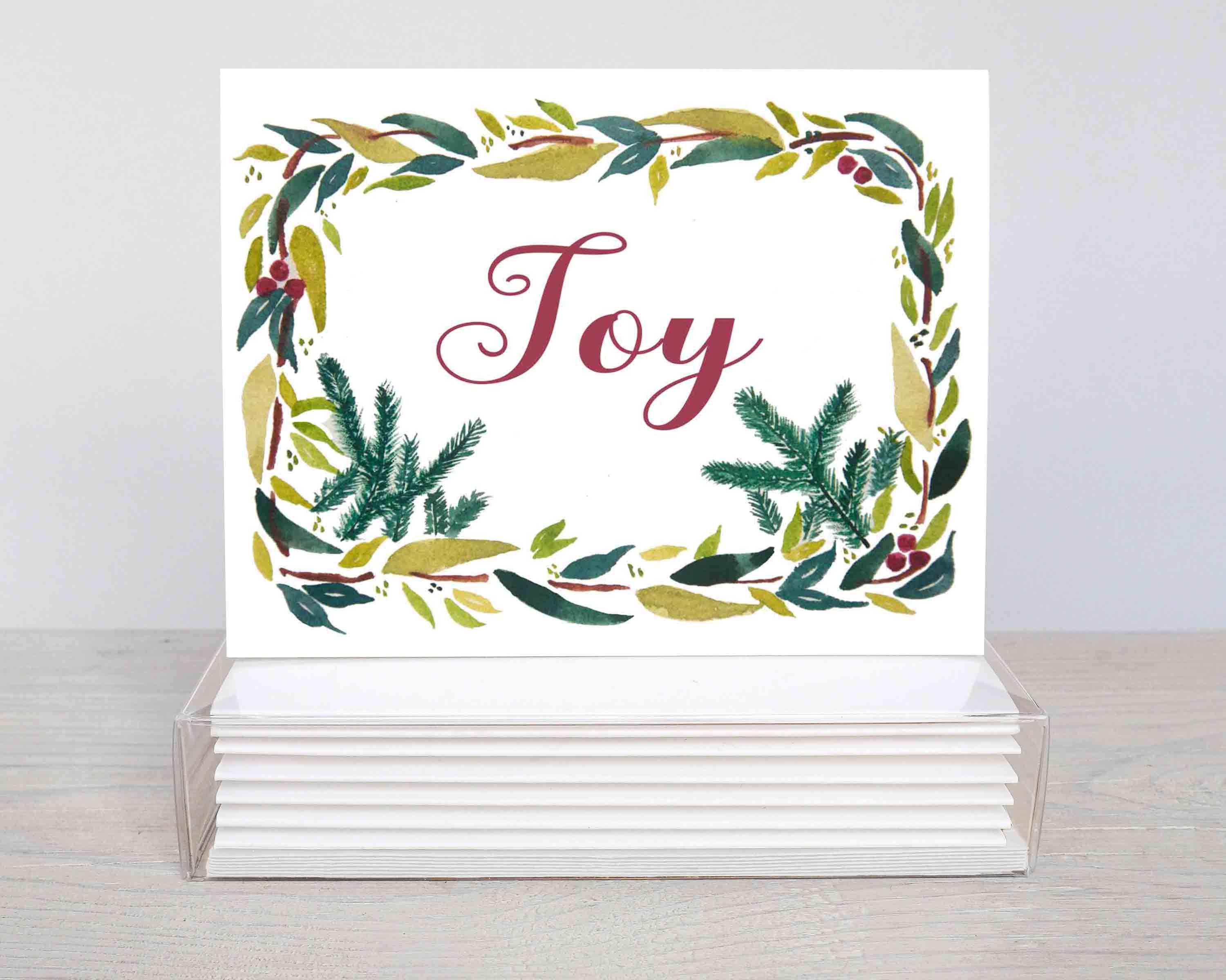 Joy blank Holiday Greeting cards