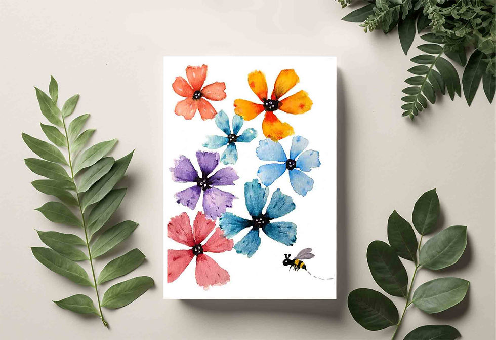 Thumbnail: Variety Flowers blank cards set