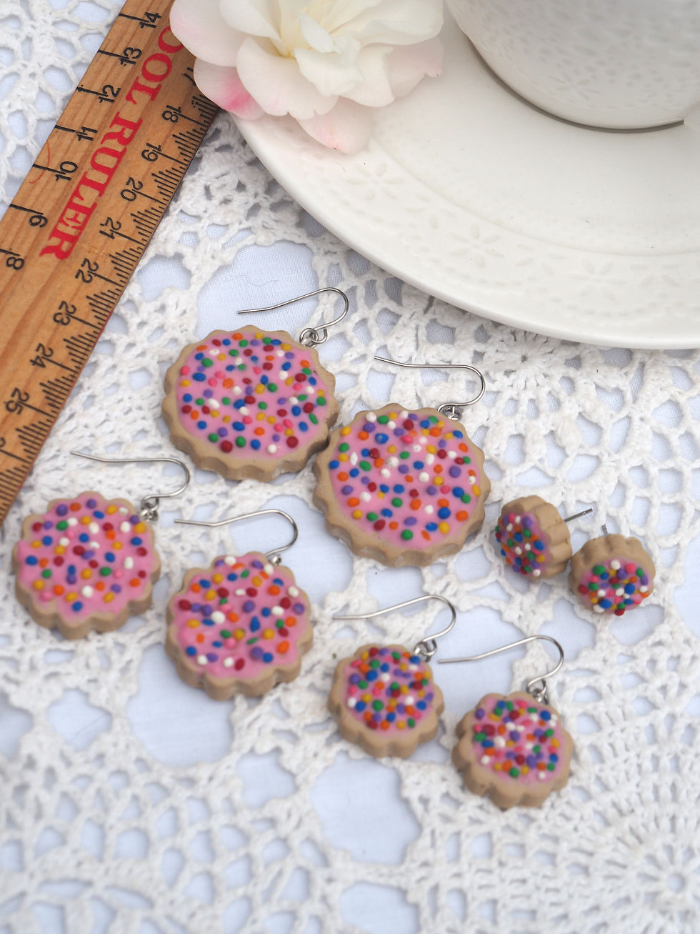 Thumbnail: HUNDREDS & THOUSAND BISCUIT EARRINGS
