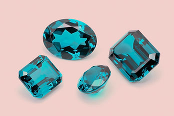 Gemas de color turquesa